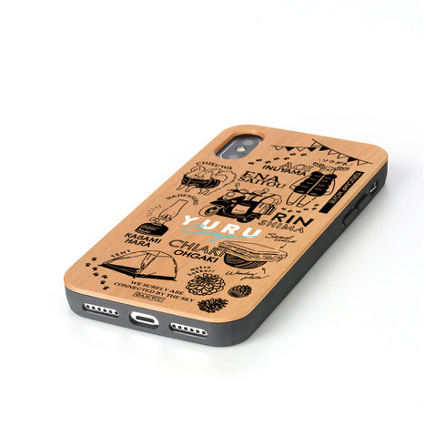 『ゆるキャン△』モチーフ柄 ウッドiPhoneケース